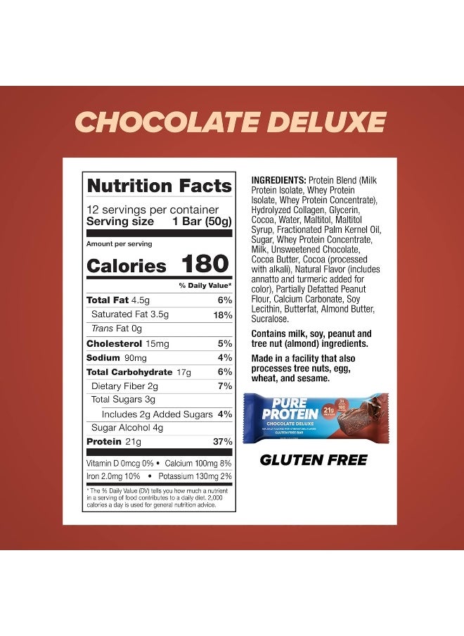 High Protein, Nutritious Snacks Bars, 1.76Oz, Pack Of 12
