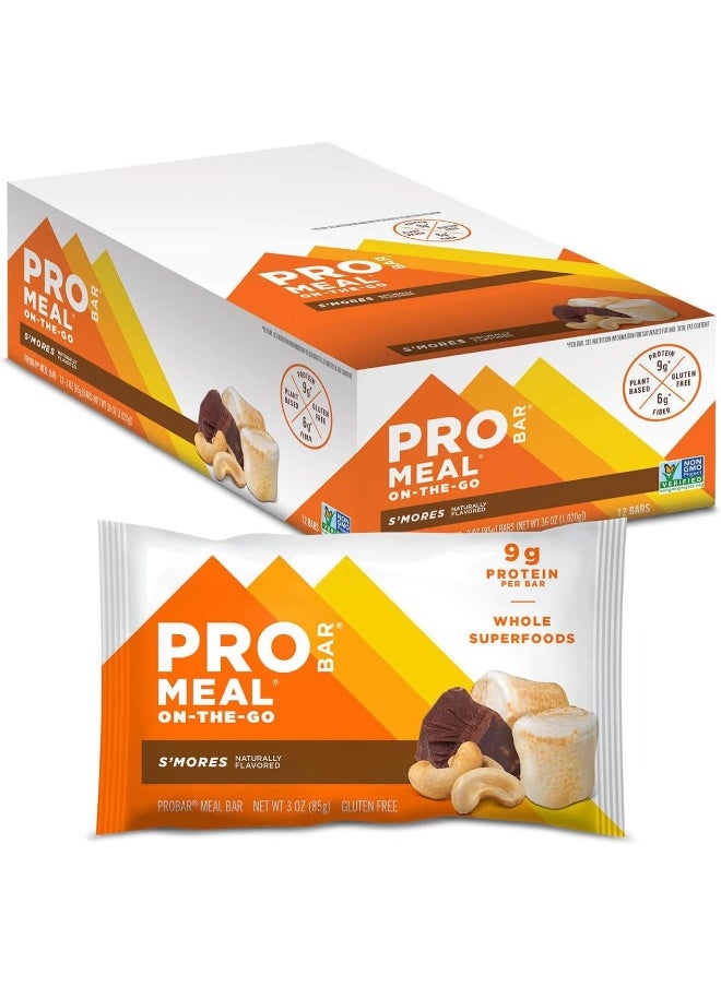 - Meal Bar, S'Mores, Non-Gmo, Gluten-Free, Healthy, Plant-Based Whole Food Ingredients, Natural Energy, 3 Ounce (Pack Of 12)