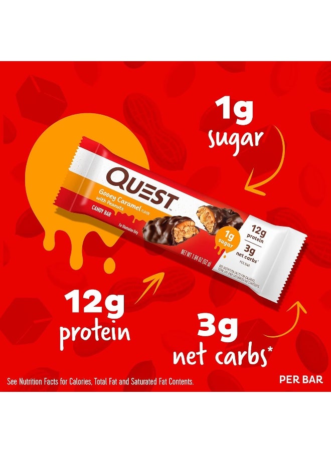 Candy Bars Gooey Caramel With Peanuts (12 Bars)