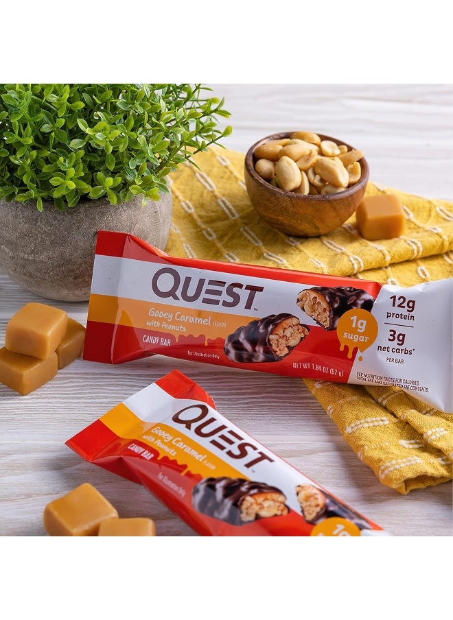 Candy Bars Gooey Caramel With Peanuts (12 Bars)