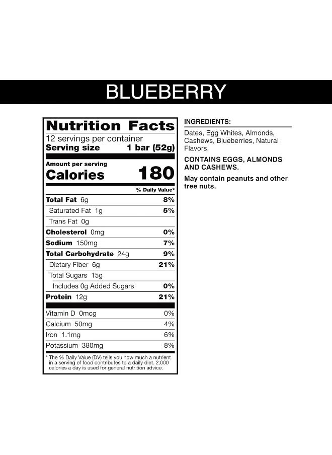 - Protein Bar Blueberry 12 Bars