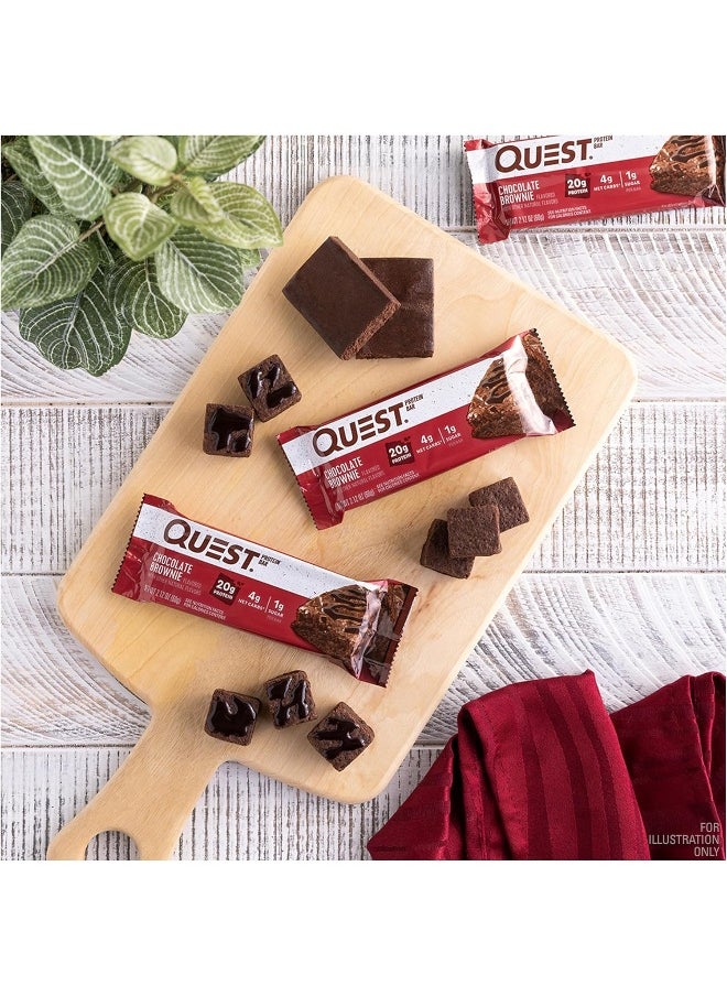 Nutrition Chocolate Brownie Protein Bars, High Protein, Low Carb, Gluten Free, Keto Friendly, 12 Count