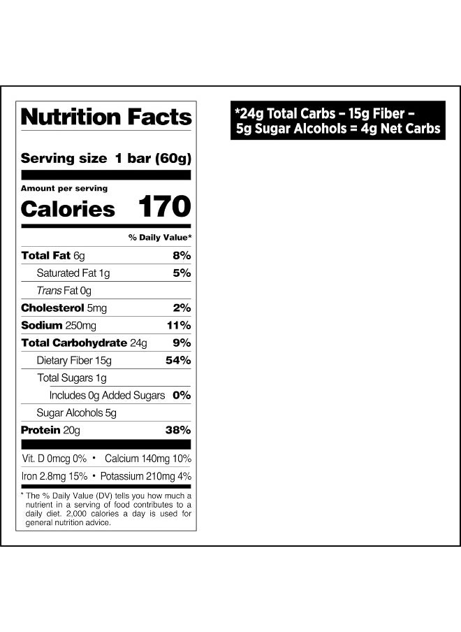Nutrition Chocolate Brownie Protein Bars, High Protein, Low Carb, Gluten Free, Keto Friendly, 12 Count