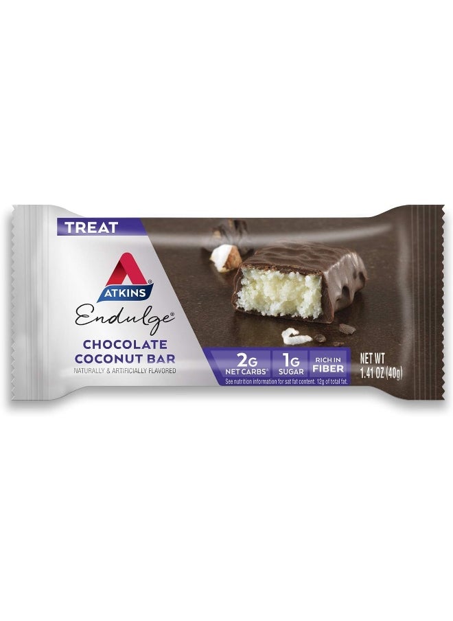 Endulge, Chocolate Coconut Bar, 5 Bars, 1.4 Oz (40 G) Each