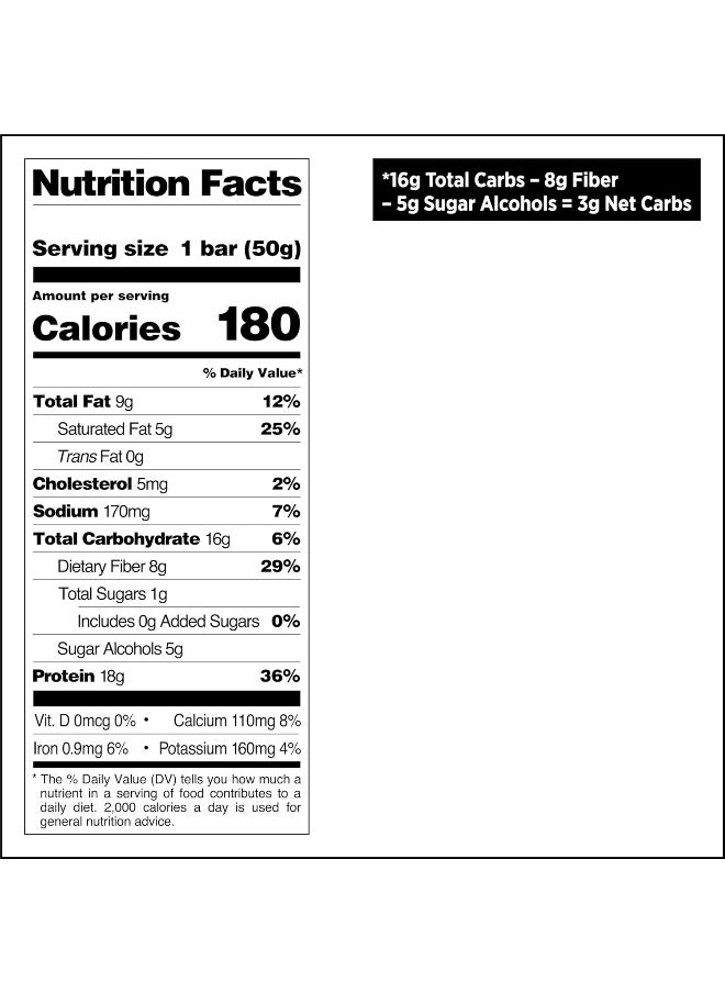 Nutrition Dipped Chocolate Chip Cookie Dough Protein Bars, 1.76 Oz, 12 Ct