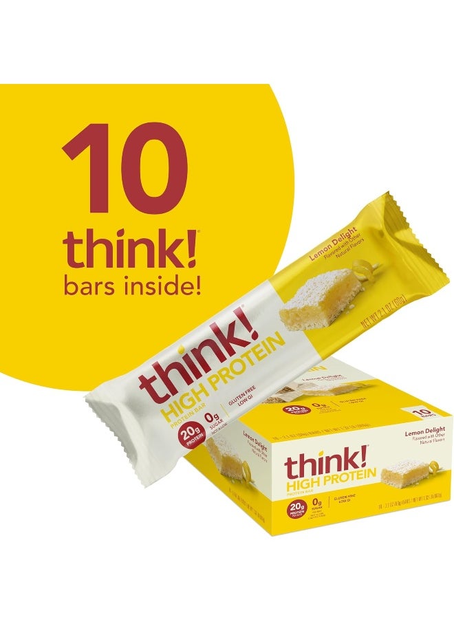 Gluten-Free Lemon Delight High Protein Bars (20G/2.1Oz, 10 Pieces)