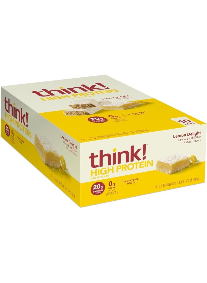 Gluten-Free Lemon Delight High Protein Bars (20G/2.1Oz, 10 Pieces)