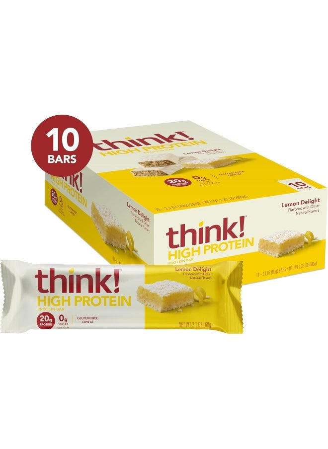Gluten-Free Lemon Delight High Protein Bars (20G/2.1Oz, 10 Pieces)