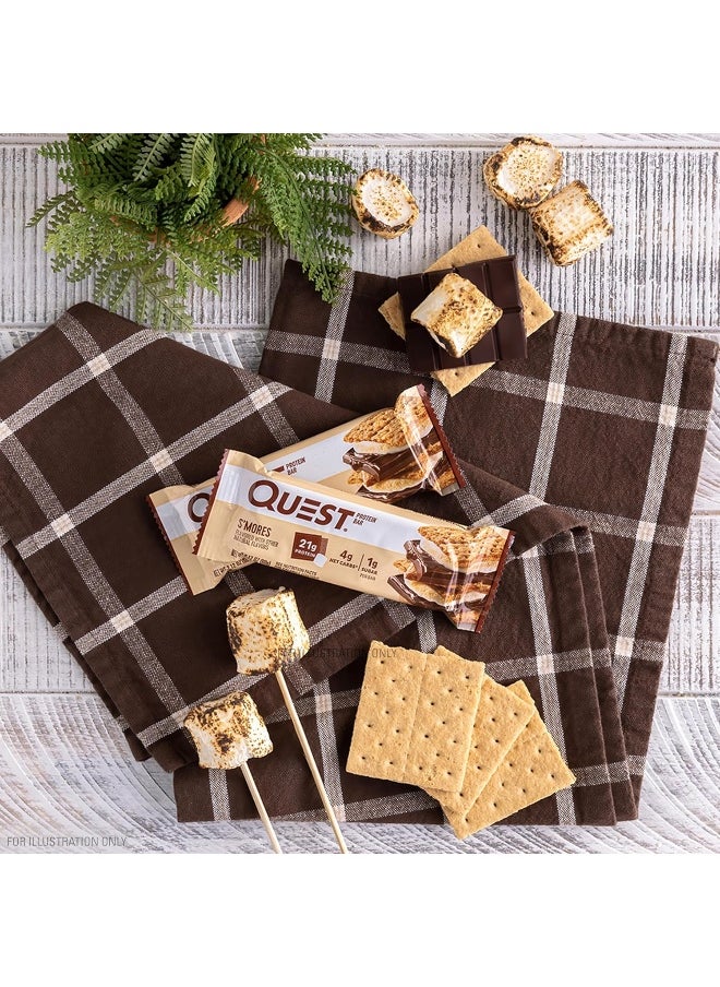 Nutrition S'Mores Protein Bar, High Protein, Low Carb, Gluten Free, Keto Friendly, 12 Count
