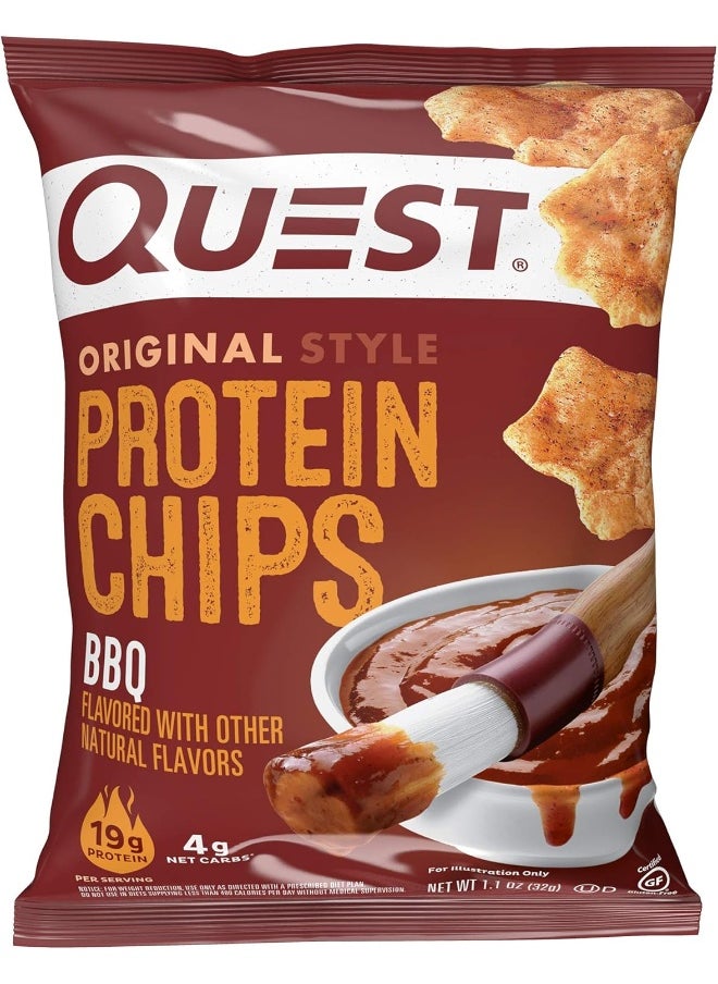 Nutrition Protein Chips, Bbq, High Protein, Low Carb, 1.1 Ounce (Pack Of 12)