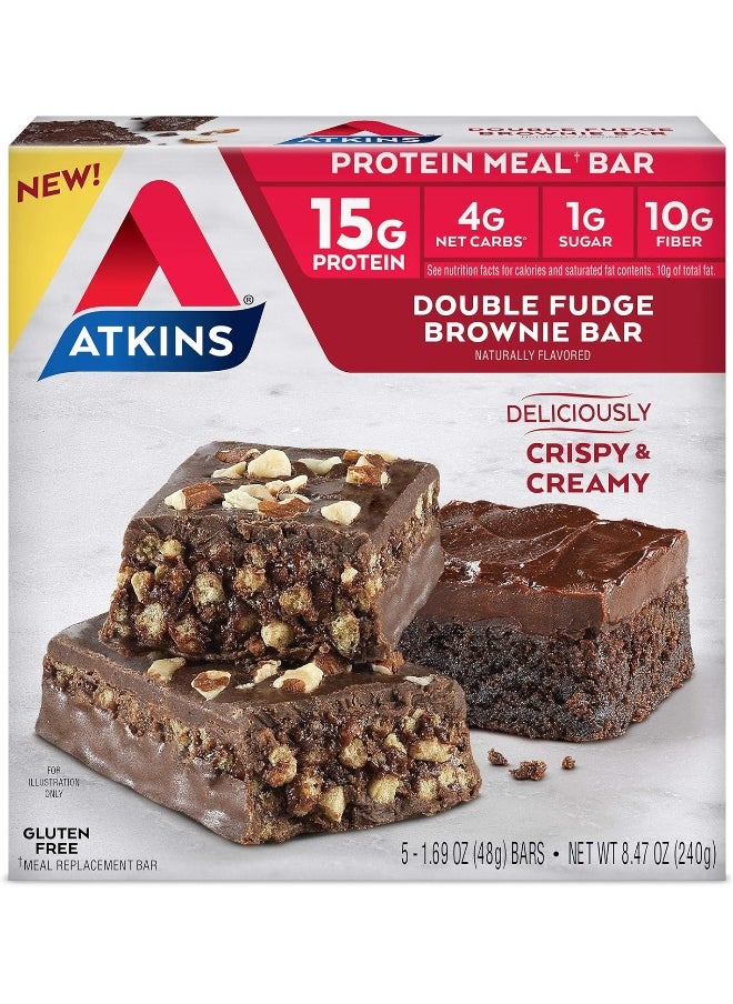 Double Fudge Brownie Bar, 5 Bars, 1.69Oz, (48G)