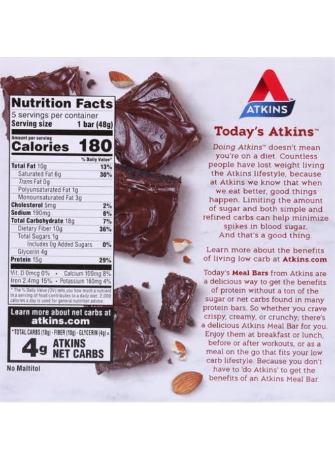 Double Fudge Brownie Bar, 5 Bars, 1.69Oz, (48G)