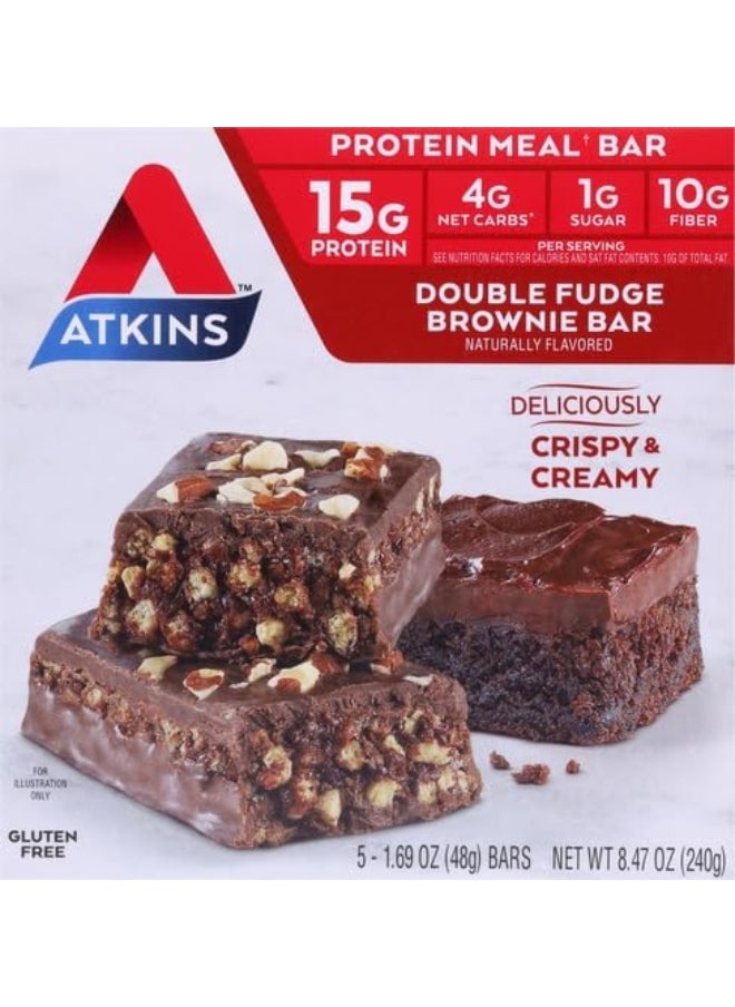 Double Fudge Brownie Bar, 5 Bars, 1.69Oz, (48G)