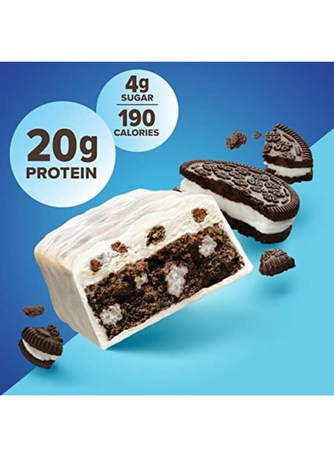 Bars, High Protein, Nutritious Snacks To Support Energy, Low Sugar, Gluten Free, Cookies & Cream, 1.76 Oz, 12 Count (Pack Of 1)