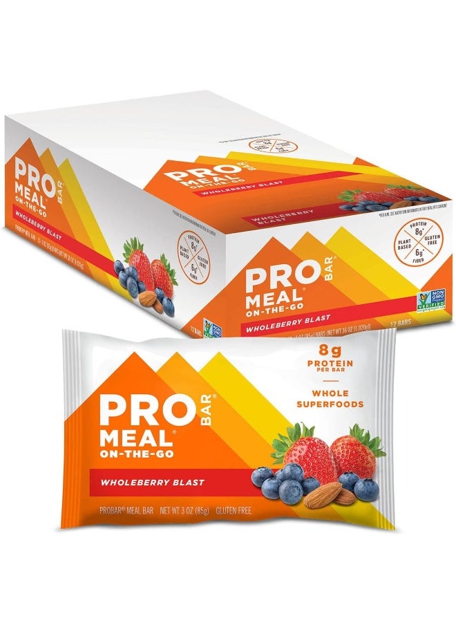 - Meal Bar, Wholeberry Blast, Non-Gmo, Gluten-Free, Healthy, Plant-Based Whole Food Ingredients, Natural Energy (12 Count)