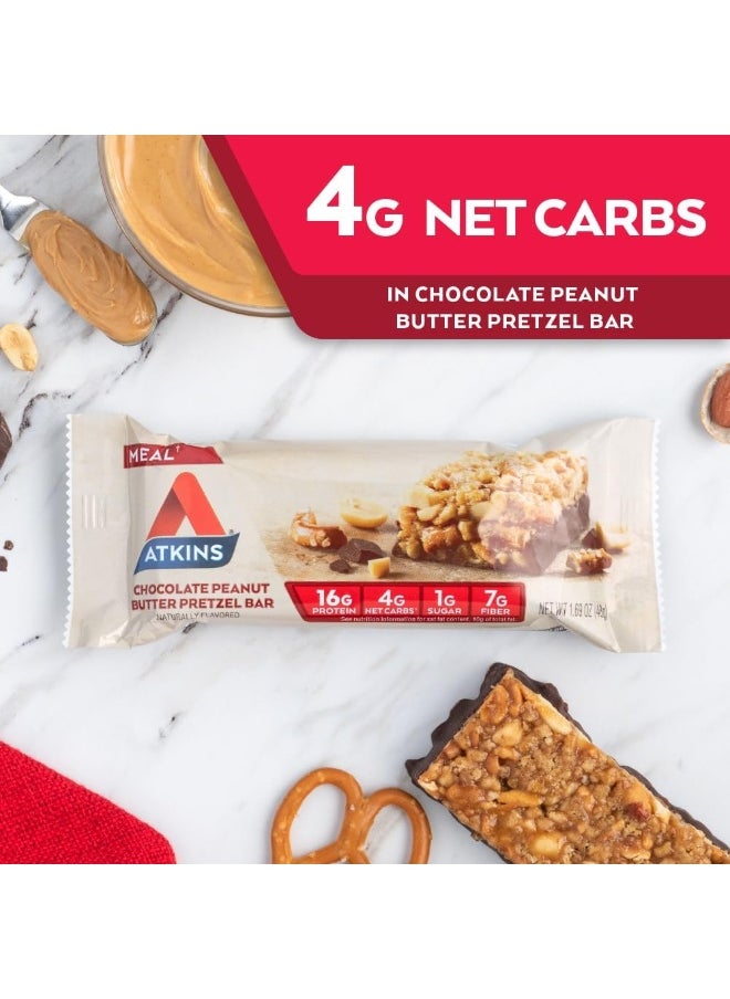 , Chocolate Peanut Butter Pretzel Bar, 5 Bars, 1.69 Oz (48 G) Each