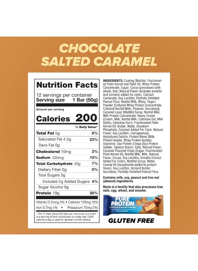 High Protein Nutritious Snacks To Support Energy Low Sugar Gluten Free Bar, 1.76Oz, Pack Of 12