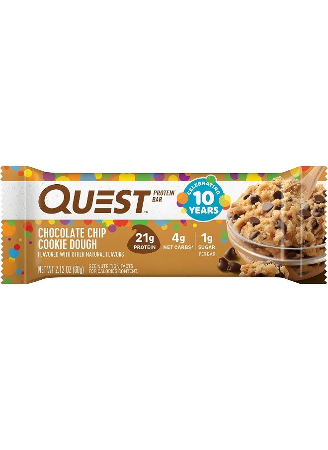 Nutrition Chocolate Chip Cookie Dough - High Protein, Low Carb, Gluten Free, Keto Friendly, 2.12 Oz, 4 Count (Pack Of 5)