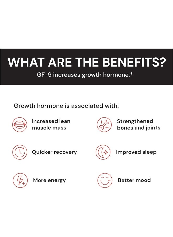Gf-9 – 84 Count - Supplements For Men - Boost Critical Peptide That Supports Energy And Performance, 21-Day Supply