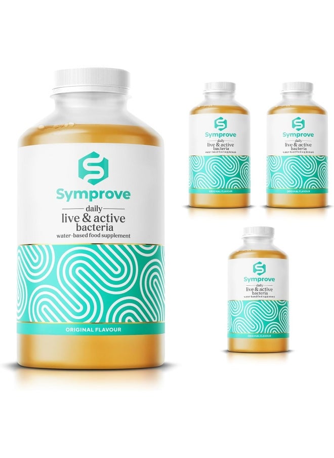 Original 4-Week Pack | Daily Essential Gut Health Supplement | Probiotic Drink With Live Bacteria, Vegan | 4X500Ml