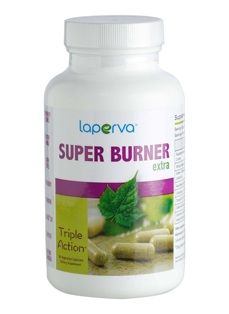 Laperva Super Burner Extra – Natural Fat Burner with 8 Potent Ingredients, 90 Veggie Capsules