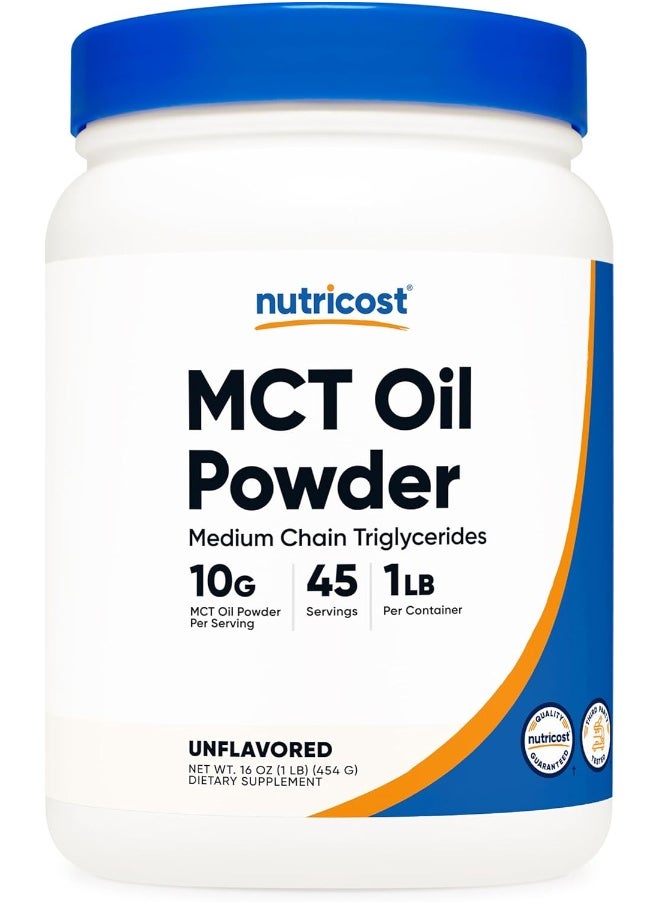 Mct Oil Powder 1Lb (16Oz) - Great For Keto, Ketosis And Ketogenic Diets - Zero Net Carbs, Non-Gmo + Gluten Free (Medium Chain Triglyceride)