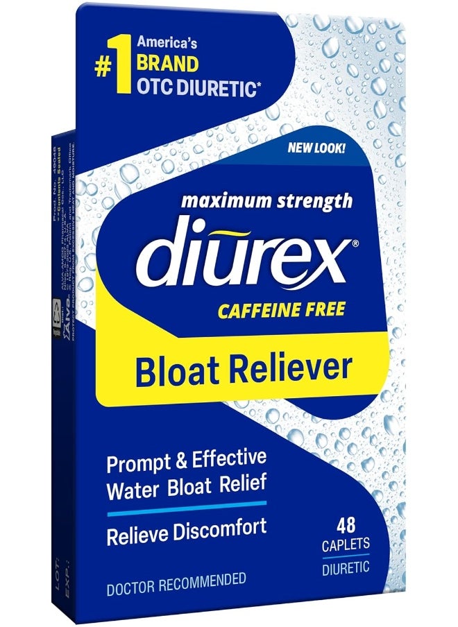 Max - Maximum Strength Caffeine-Free Diuretic Water Pills - 48 Count