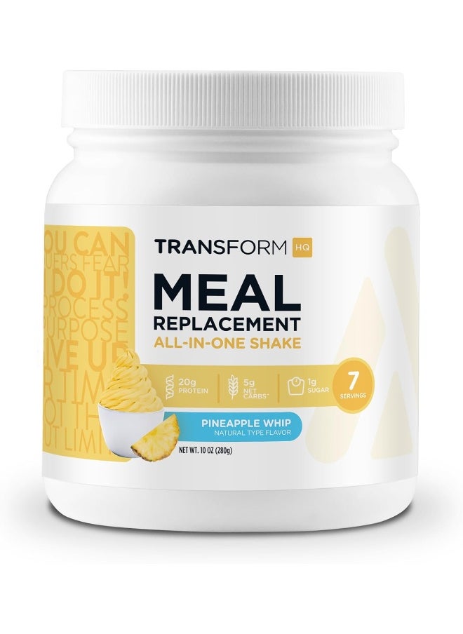 Meal Replacement Shake Powder 7 Servings (Pineapple Whip) - Gluten Free, Non-Gmo