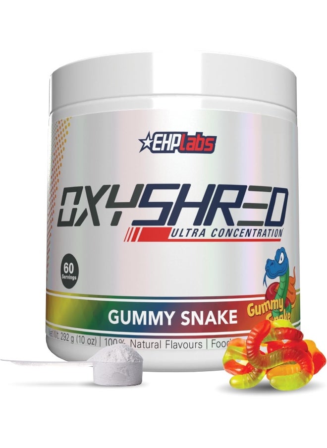 Oxyshred Thermogenic Fat Burner By - Weight Loss Supplement, Energy Booster, Pre-Workout, Metabolism Booster, Water Cut 60 Servings (Gummy Snake)