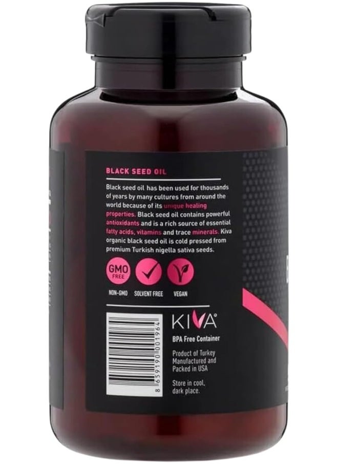 Black Seed Oil Capsules, 2000 Mg Per Serving- Organic, Cold-Pressed And Raw (90 Softgels)