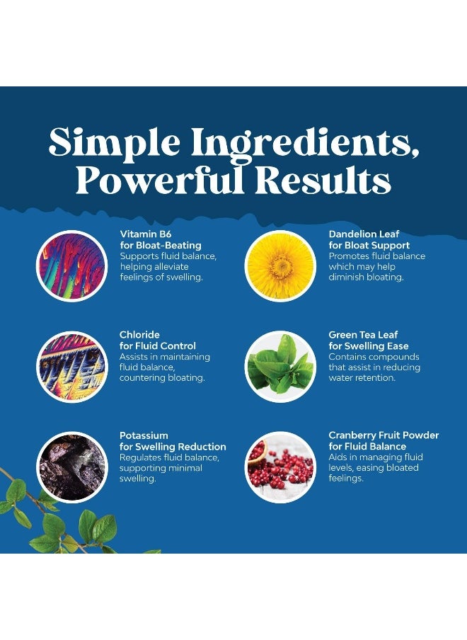 Water Away Pills Diuretic Supplements - Natural Diuretic Water Pills To Reduce Water Retention With Dandelion Leaf Extract Pure Green Tea Juniper Berry Vitamin B6 For Water Balance And Kidney Cleanse