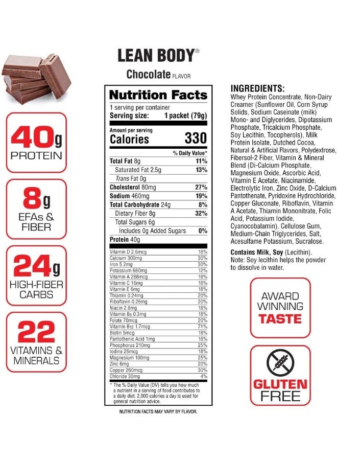 Lean Body Mrp All-In-One Chocolate Meal Replacement Shake