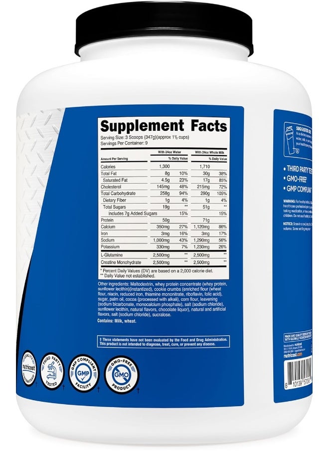Nutricost Mass Gainer Cookies N Cream Flavor