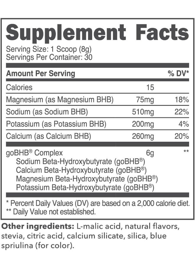 Keto Bhb (Patriot Pop Flavor) 30 Servings - Exogenous Ketone Supplement With Gobhb, Beta-Hydroxybutyrate Salts