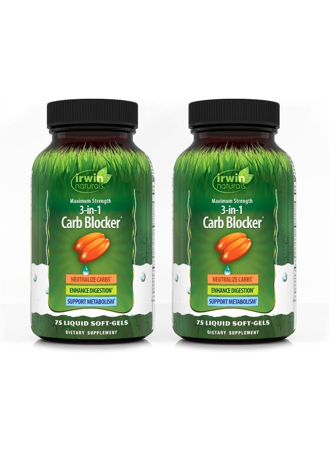 Carb Blocker Neutralize Carbohydrates And Support Metabolism Liquid Softgels - Pack Of 2