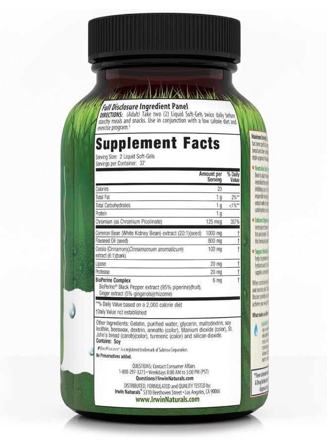 Carb Blocker Neutralize Carbohydrates And Support Metabolism Liquid Softgels - Pack Of 2