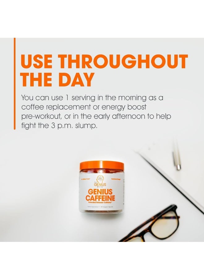 Genius Men'S & Women'S Extended Release Microencapsulated Caffeine Pills (100 Count)