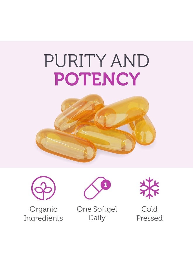 Vegetarian! Flaxseed Oil, Organic Flax Seed Oil, Cold Pressed Flax Oil Supplement, 90 Softgels