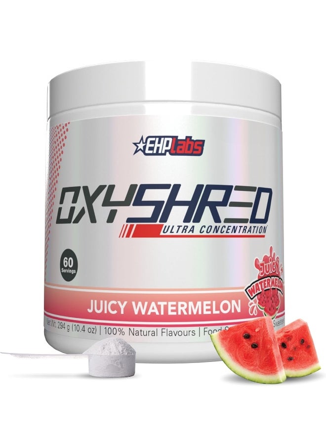 Oxyshred Thermogenic Fat Burner - Weight Loss Supplement, Energy Booster, Pre-Workout, Metabolism Booster, Water Cut 60 Servings (Juicy Watermelon)
