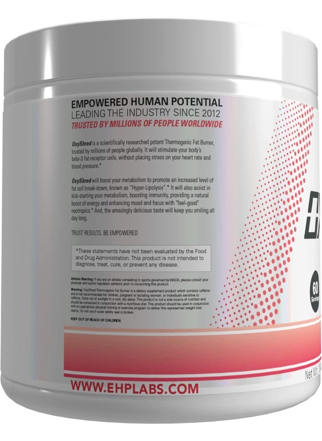 Oxyshred Thermogenic Fat Burner - Weight Loss Supplement, Energy Booster, Pre-Workout, Metabolism Booster, Water Cut 60 Servings (Juicy Watermelon)