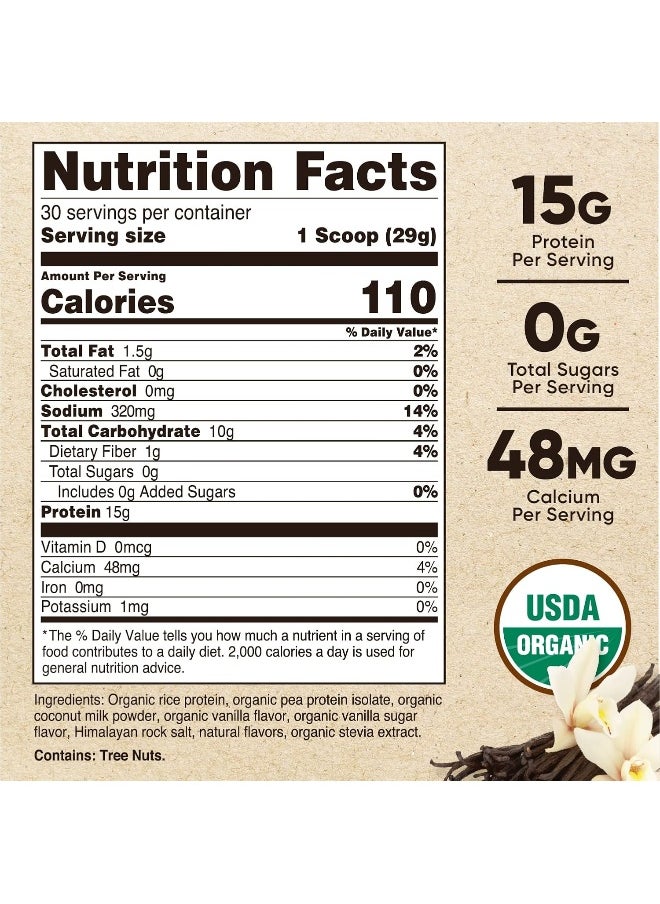Nutricost Organic Vegan Meal Replacement Shake Powder (Vanilla)
