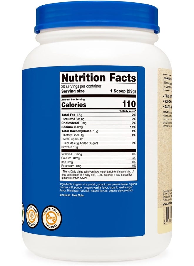 Nutricost Organic Vegan Meal Replacement Shake Powder (Vanilla)