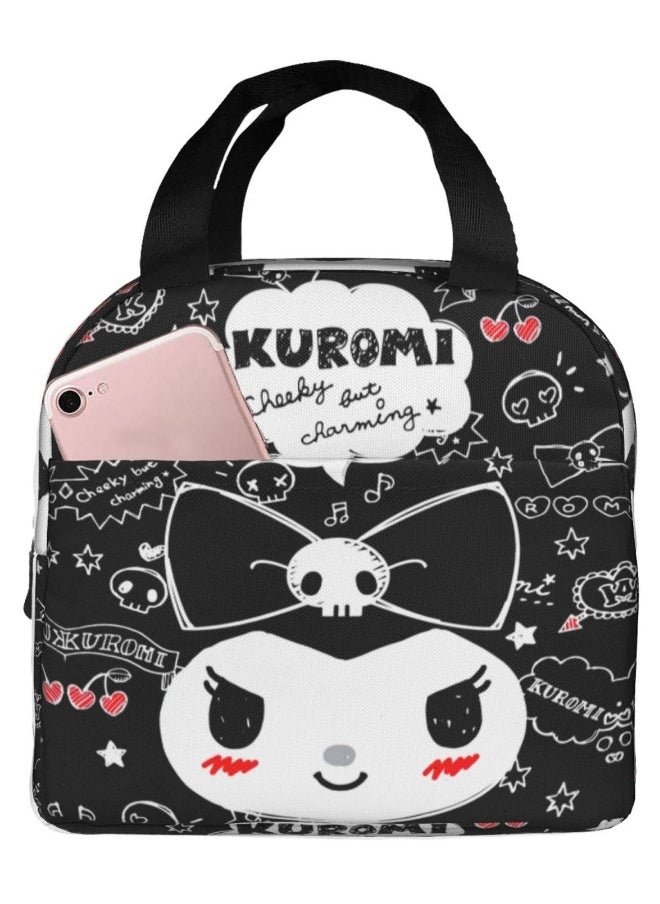 kids backpack Kawaii Lunch Bag Cute Large Capacity Portable Lunch Box Insulated Tote Bag, Reusable Office Tote Bag For Men And Women