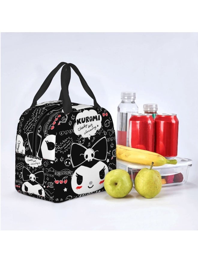 kids backpack Kawaii Lunch Bag Cute Large Capacity Portable Lunch Box Insulated Tote Bag, Reusable Office Tote Bag For Men And Women