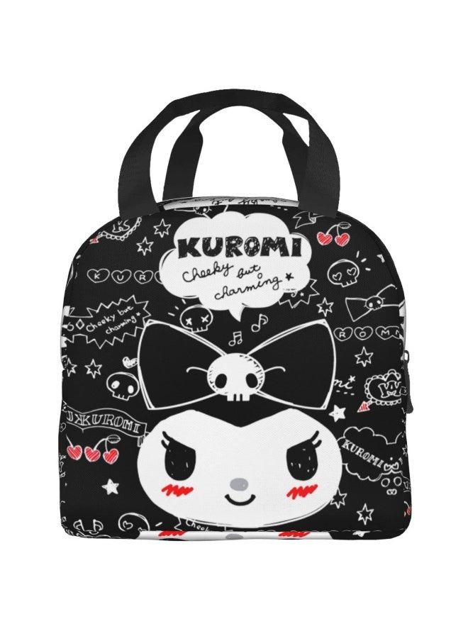 kids backpack Kawaii Lunch Bag Cute Large Capacity Portable Lunch Box Insulated Tote Bag, Reusable Office Tote Bag For Men And Women