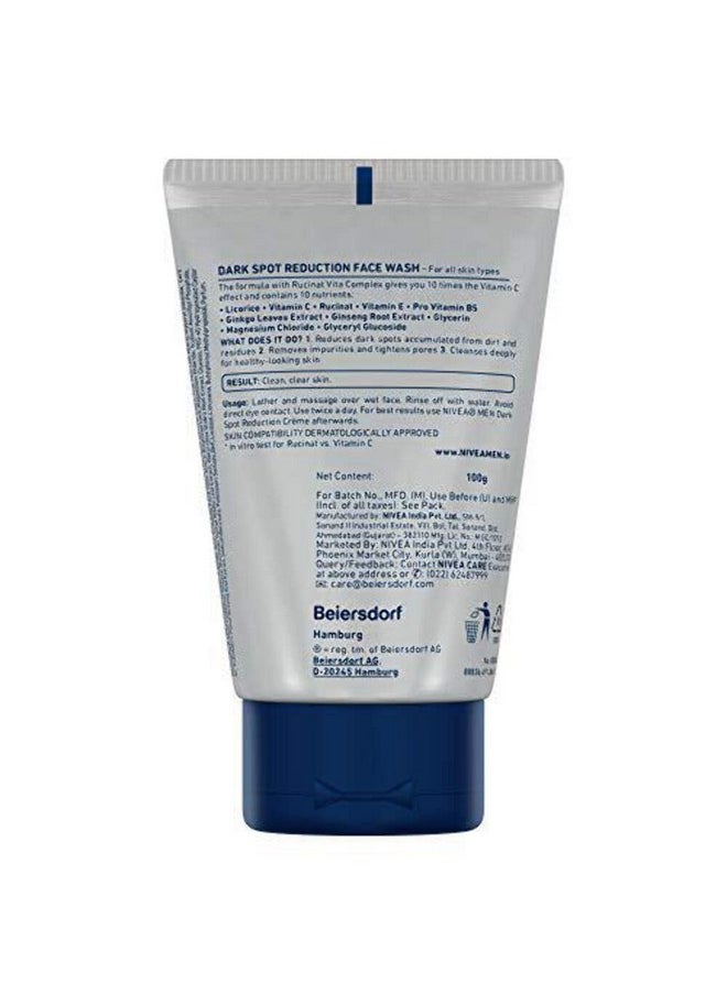Nivea Men Dark Spot Reduction Face Wash (10x Whitening), 100 ML