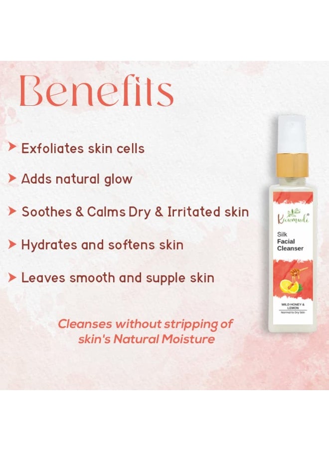 Silk Facial Cleanser with Wild Honey & Lemon for Normal to Dry Skin 120ml / 4.06 fl Oz