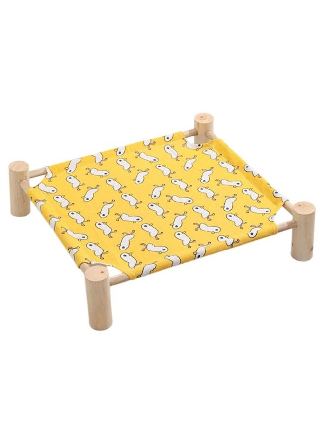 65*53*13cm Wooden Pet Marching Bed - Suitable for all seasons | Breathable and removable | Suitable for comfortable beds for cats and dogs under 35 pounds