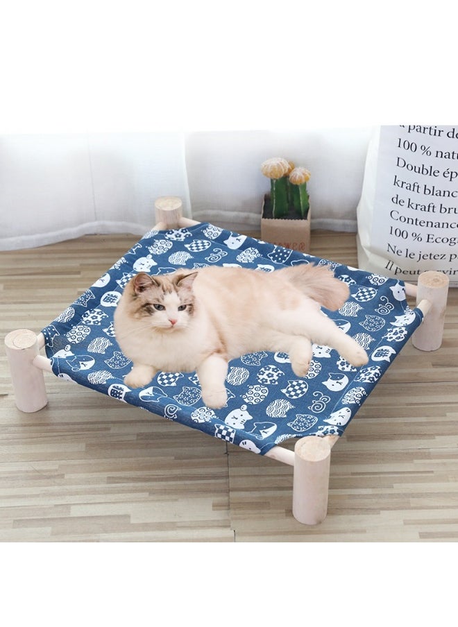 53*48*13cm Wooden Pet Marching Bed - Suitable for all seasons | Breathable and removable | Suitable for comfortable beds for cats and dogs under 18 pounds
