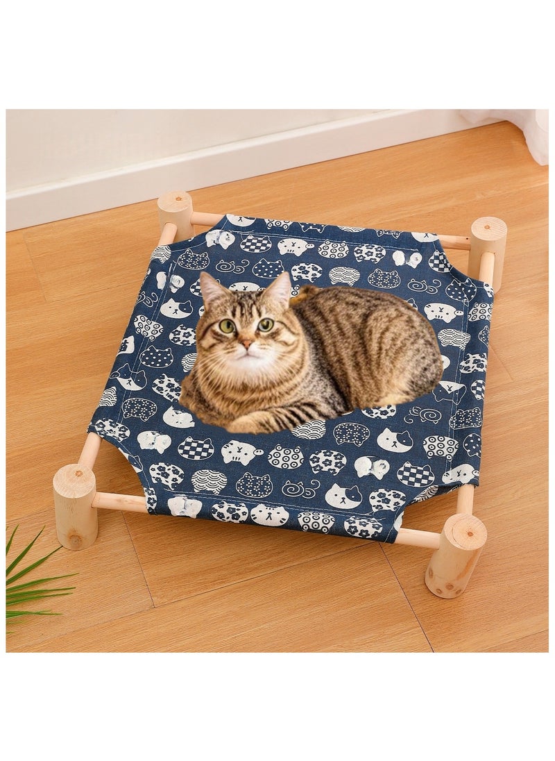 53*48*13cm Wooden Pet Marching Bed - Suitable for all seasons | Breathable and removable | Suitable for comfortable beds for cats and dogs under 18 pounds